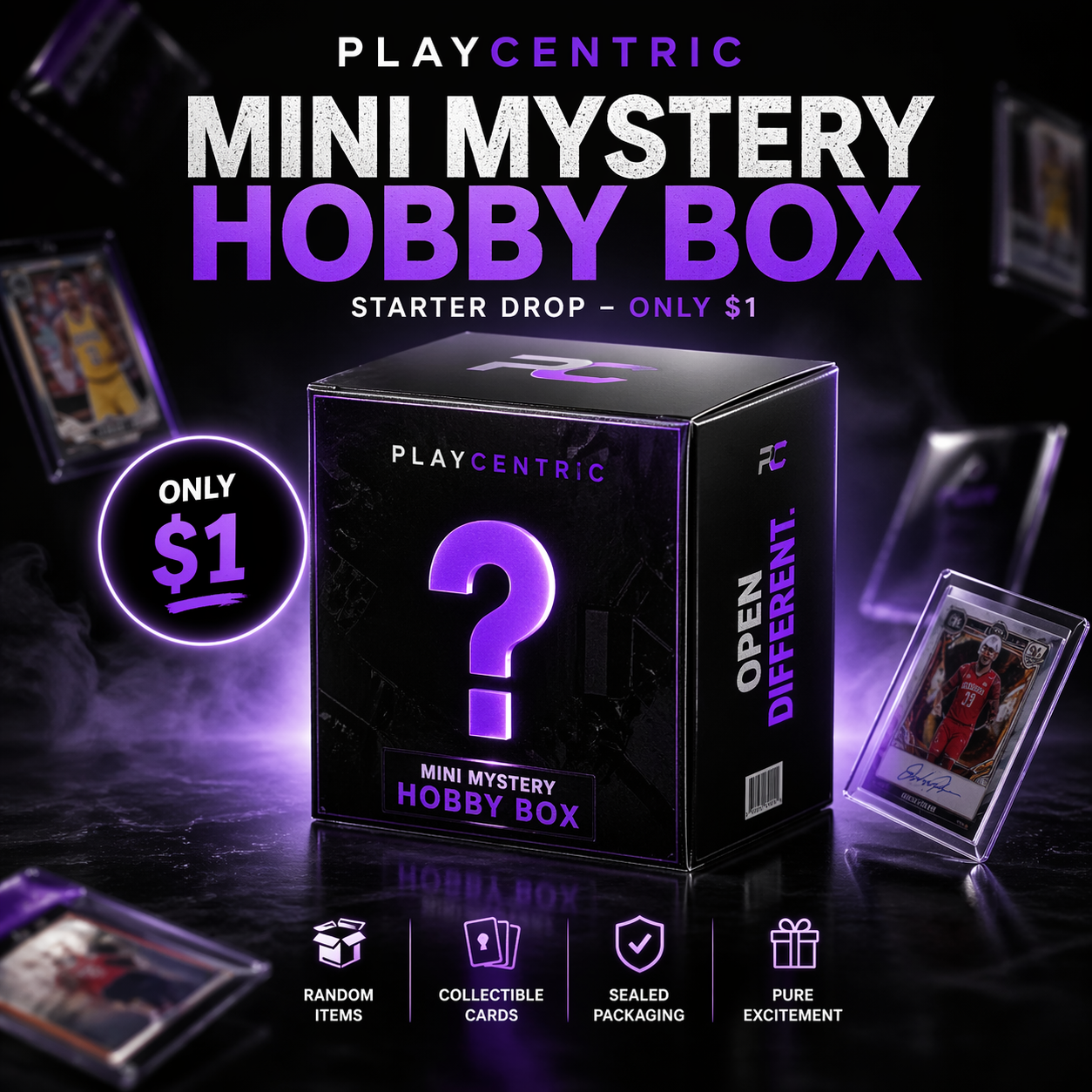 PlayCentric Mini Mystery Hobby Box – Starter Drop ($1 Edition)